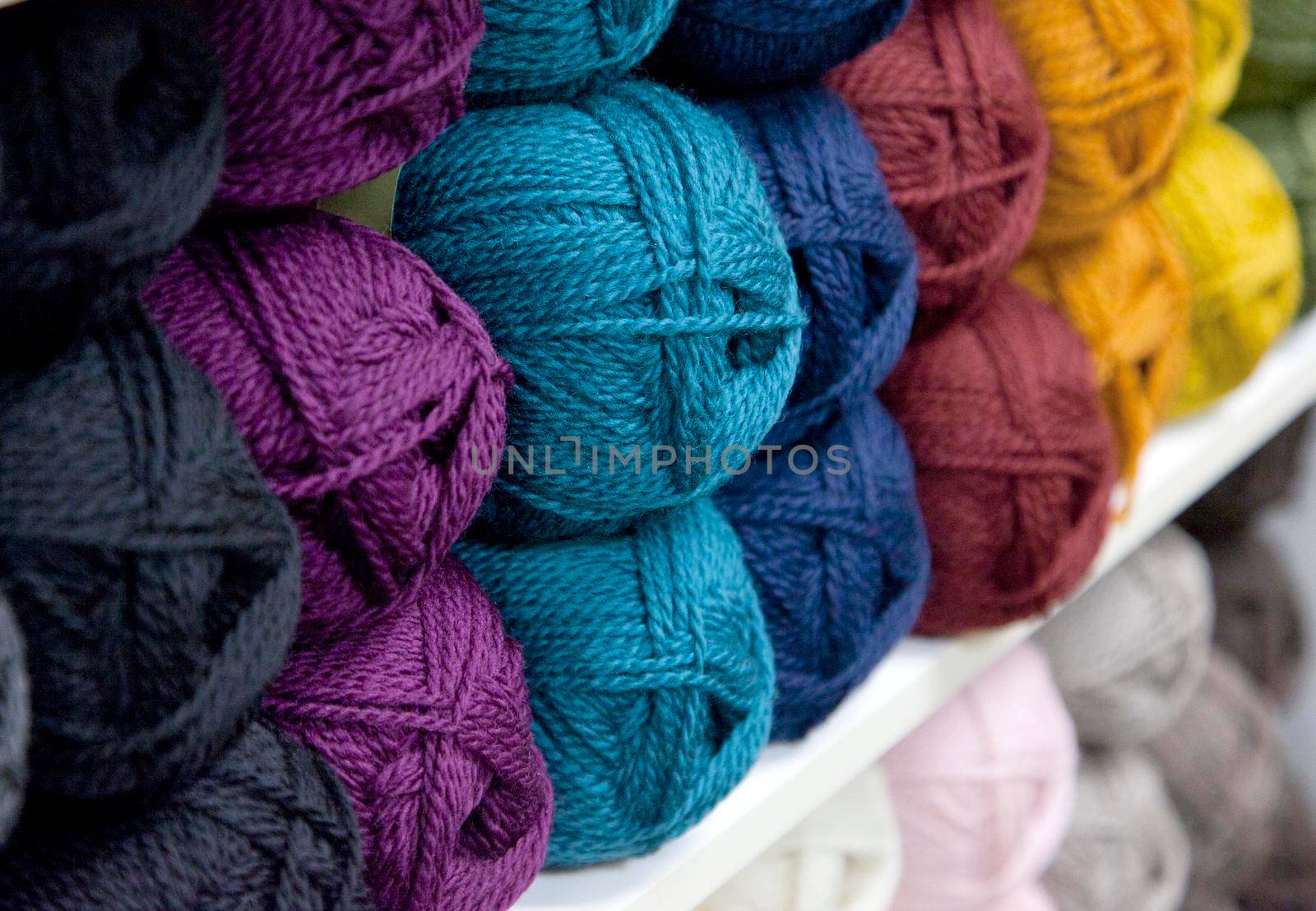 rainbow of yarn  by rustycanuck