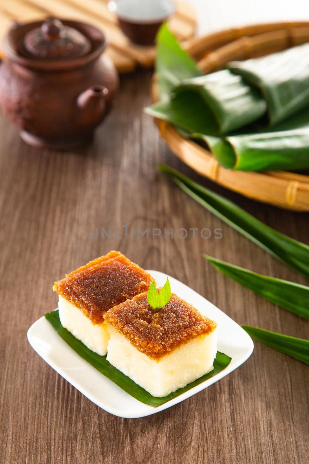 Kuih Bingka Ubi, traditional Malaysian Nyonya dessert sweet cake. by tehcheesiong