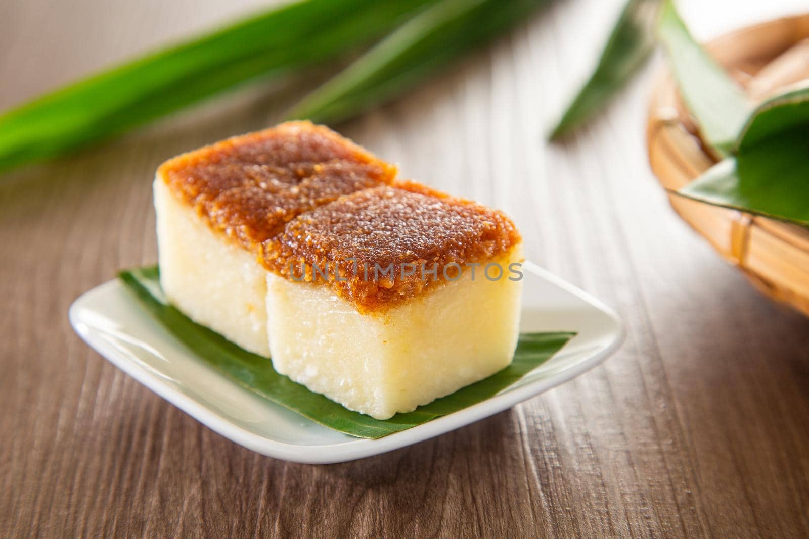 Kuih Bingka Ubi, traditional Malaysian Nyonya dessert sweet cake. by tehcheesiong