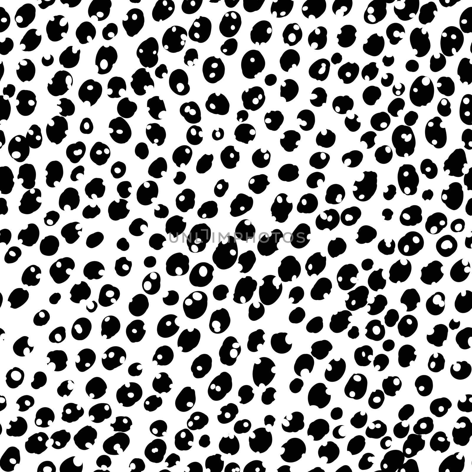 Abstract modern leopard seamless pattern. Animals trendy background. Black and white decorative vector illustration for print, card, postcard, fabric, textile. Modern ornament of stylized skin by allaku