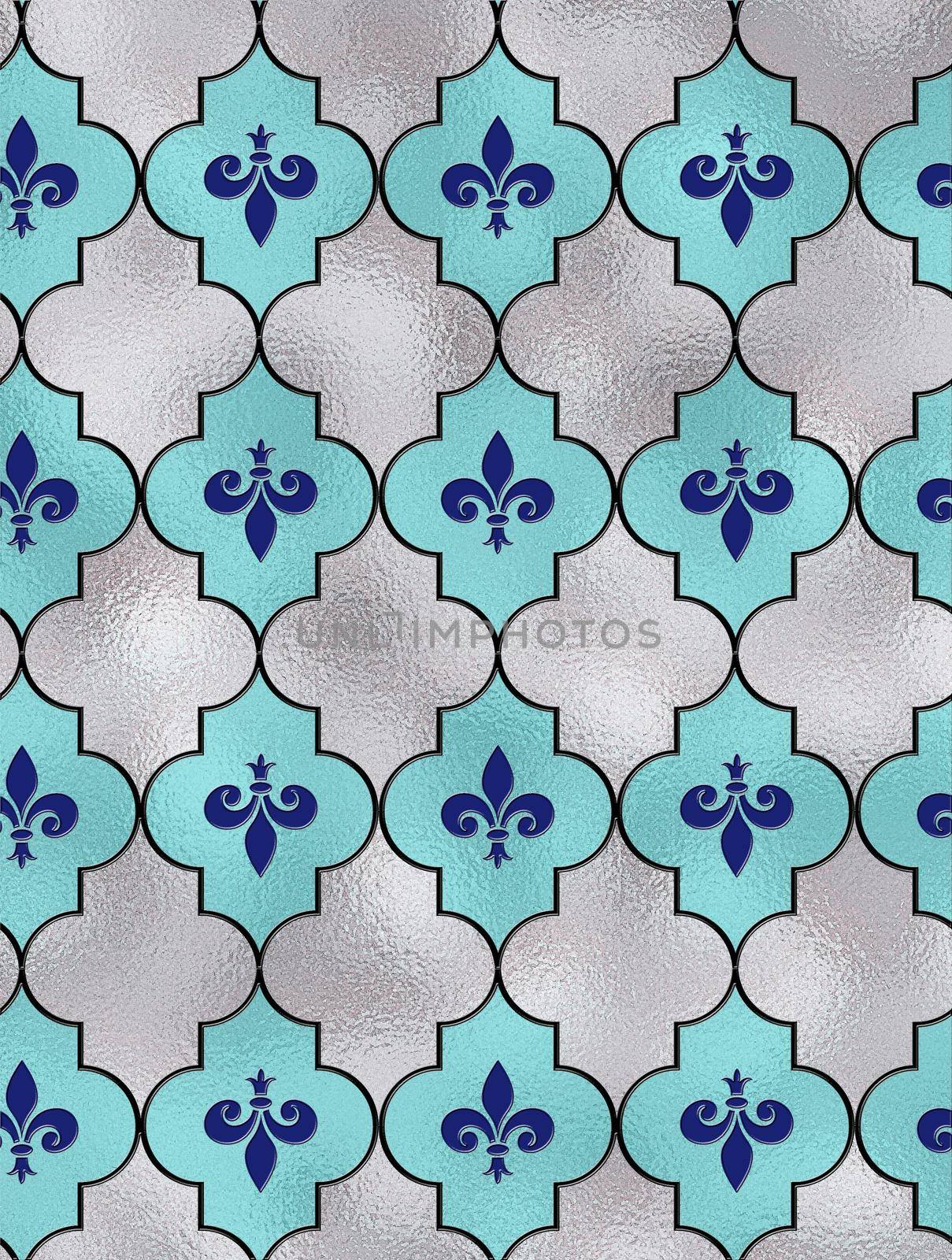 Seamless lily fleur de Lis background by NelliPolk