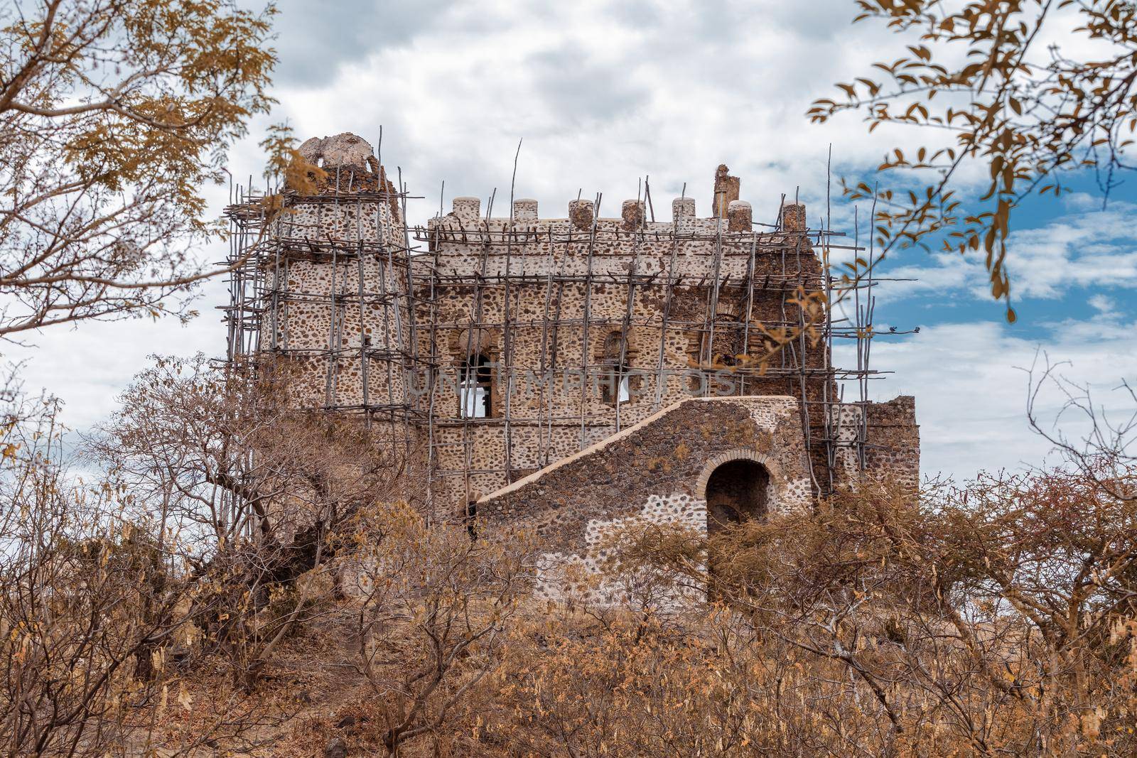 ruins of Guzara royal palace, Ethiopia Africa by artush