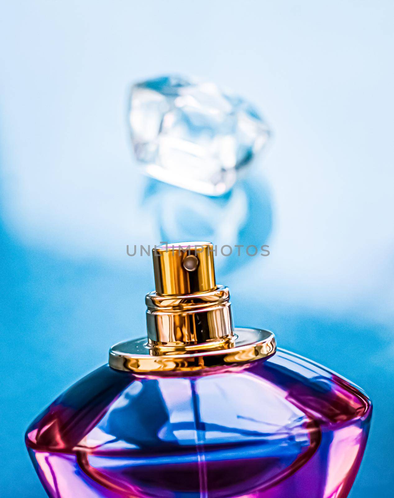 Perfume bottle on glossy background, sweet floral scent, glamour fragrance and eau de parfum as holiday gift and luxury beauty cosmetics brand design by Anneleven