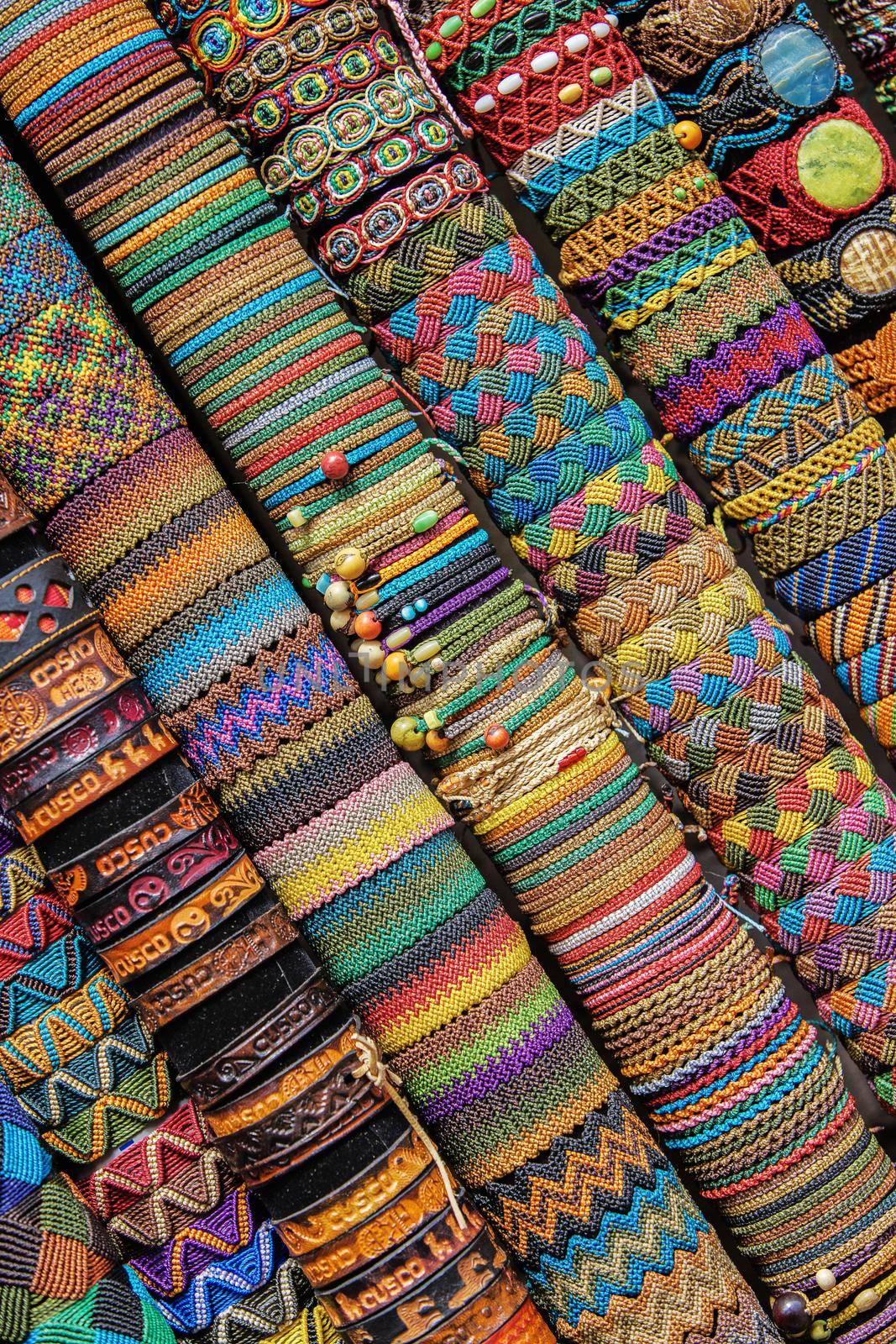 Handmade Peruvian Bracelets in Market Cusco Peru by wondry