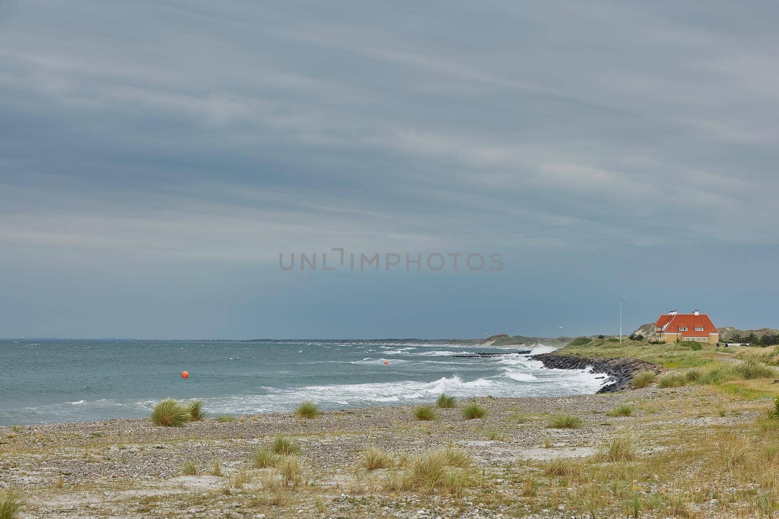 Seaside and landscape near town of Skagen in Denmark.