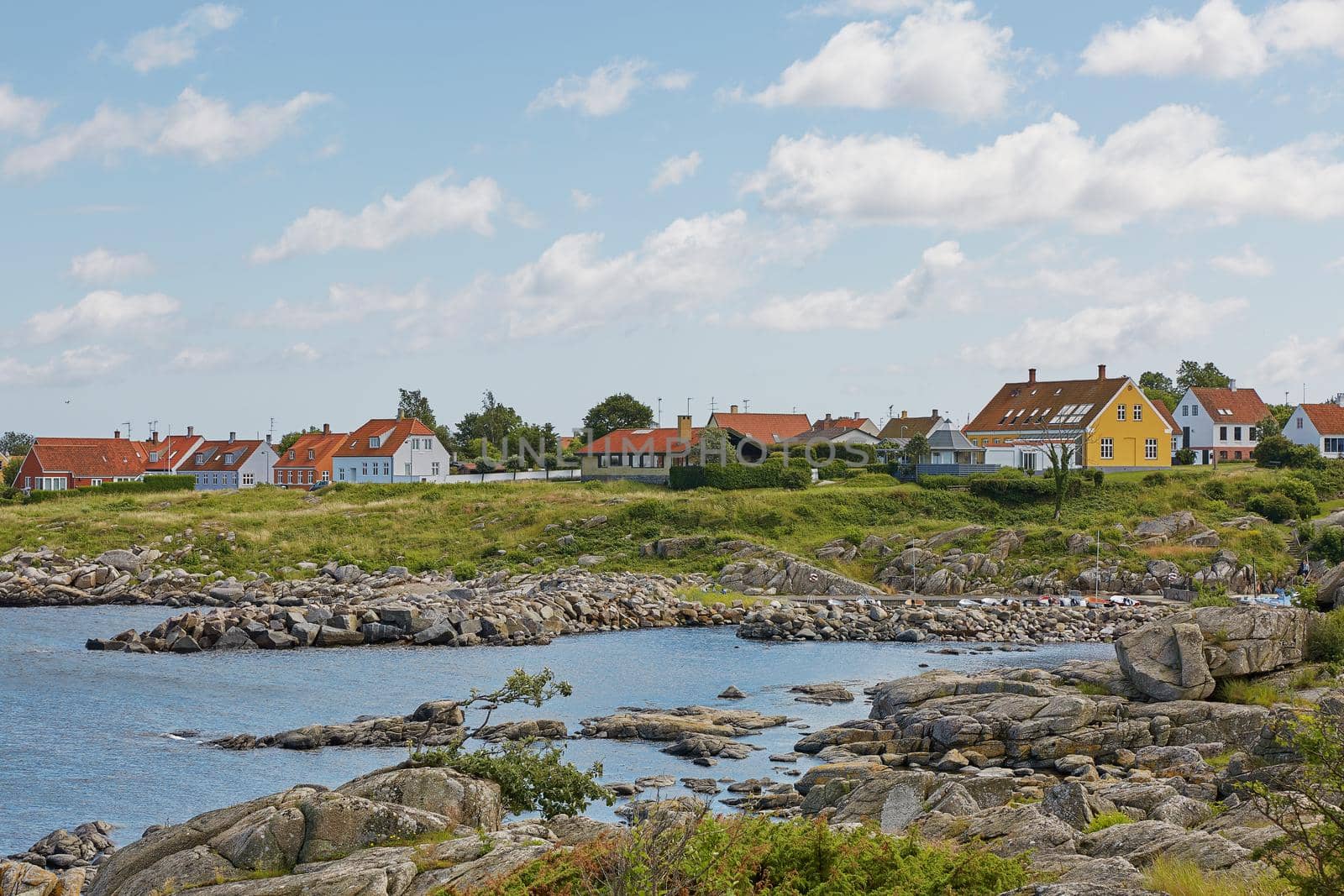 Small village of Svaneke on Bornholm island in Denmark.