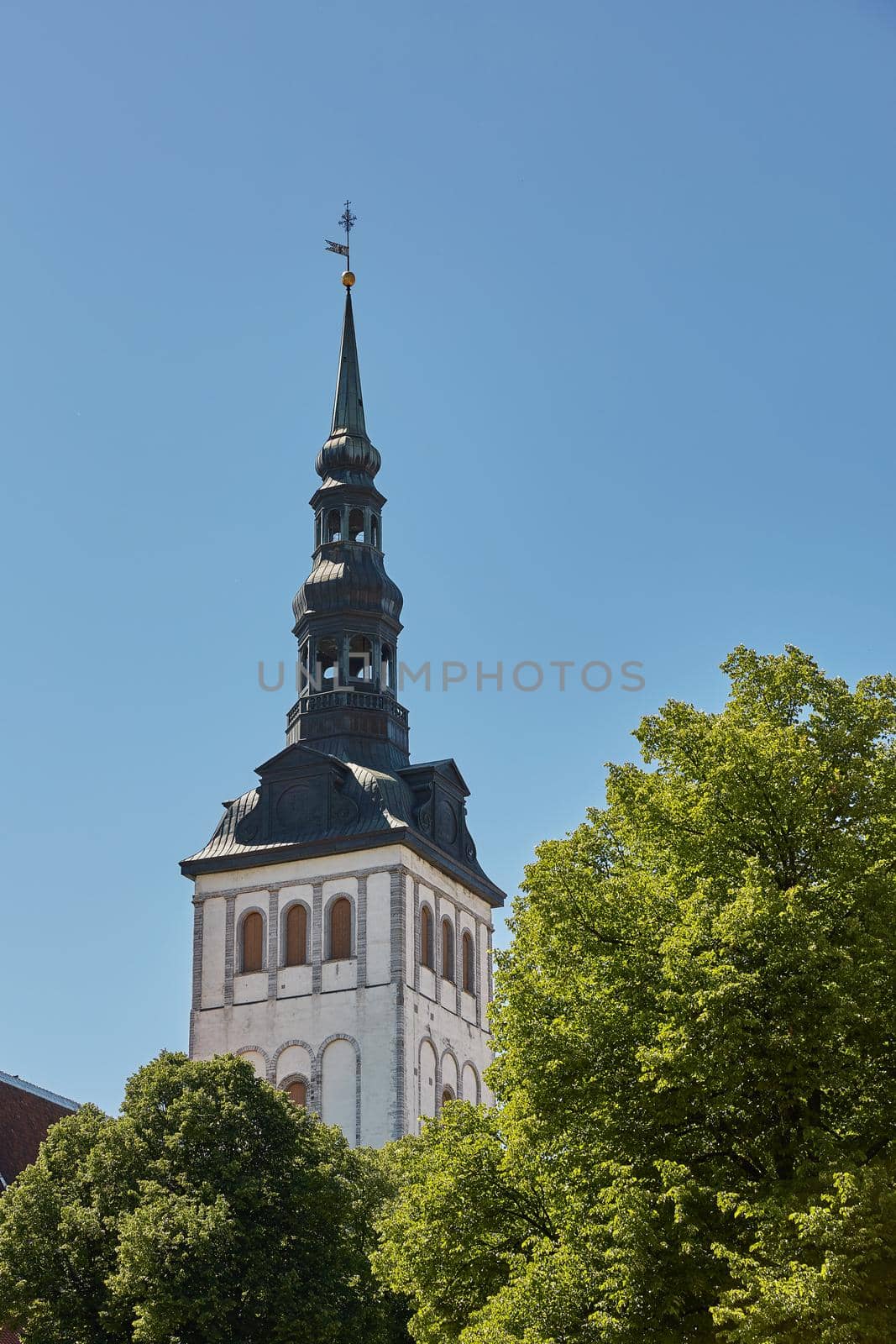 Downtown architecture of old town city of Tallinn in Estonia.