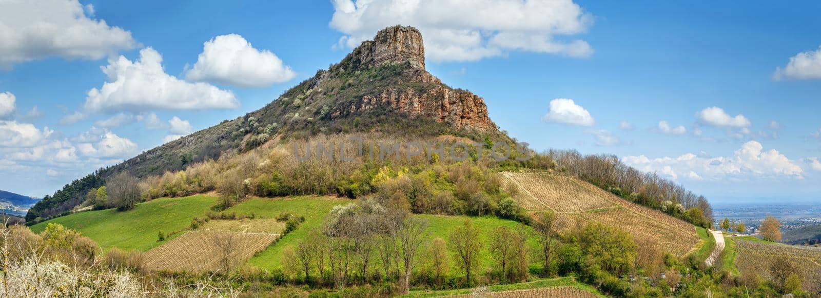 Rock of Solutre (French: Roche de Solutre), is a limestone slope 8 km west of Macon, France