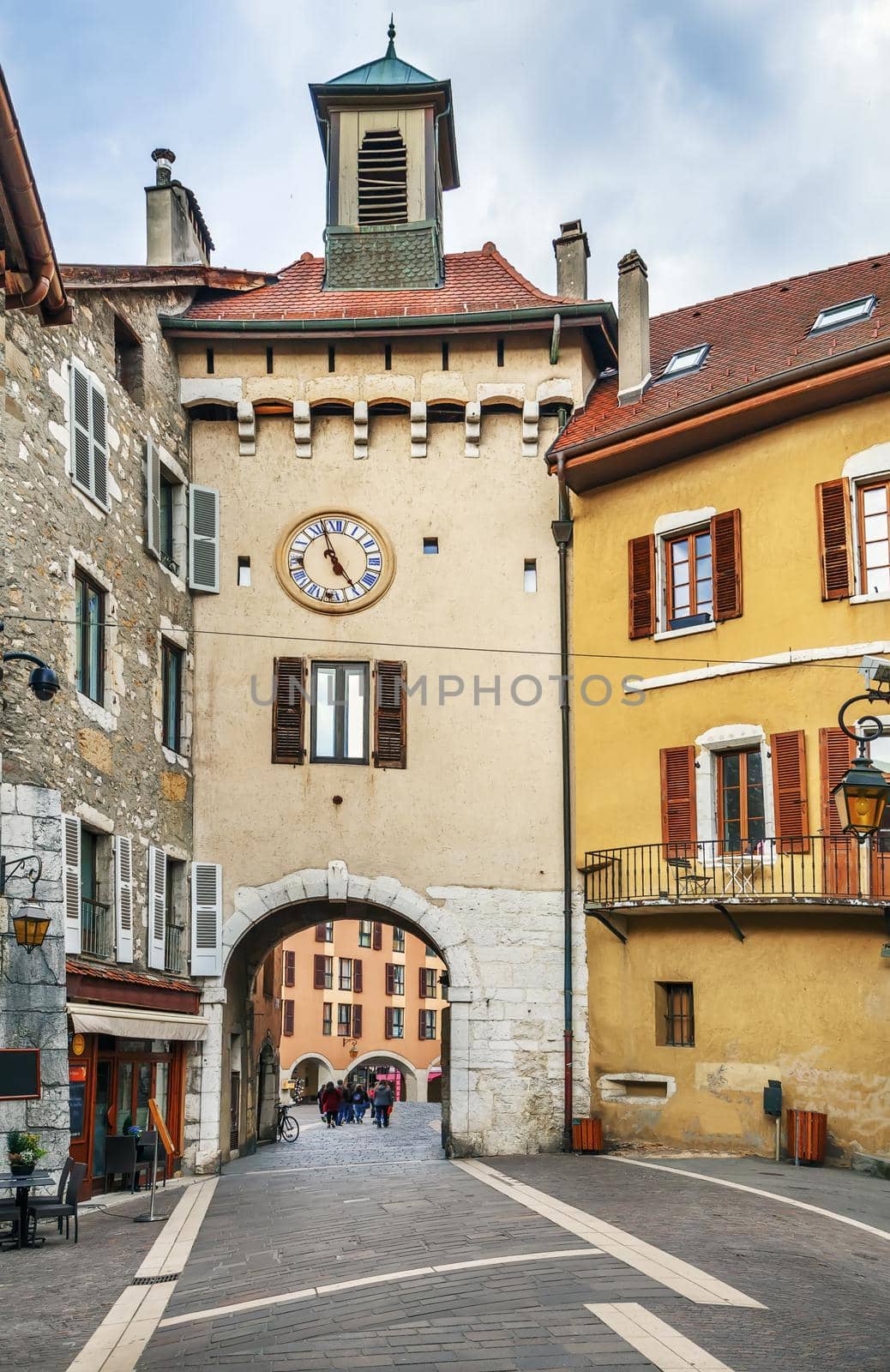 Sainte-Claire gate in Old Town of Annecy, France