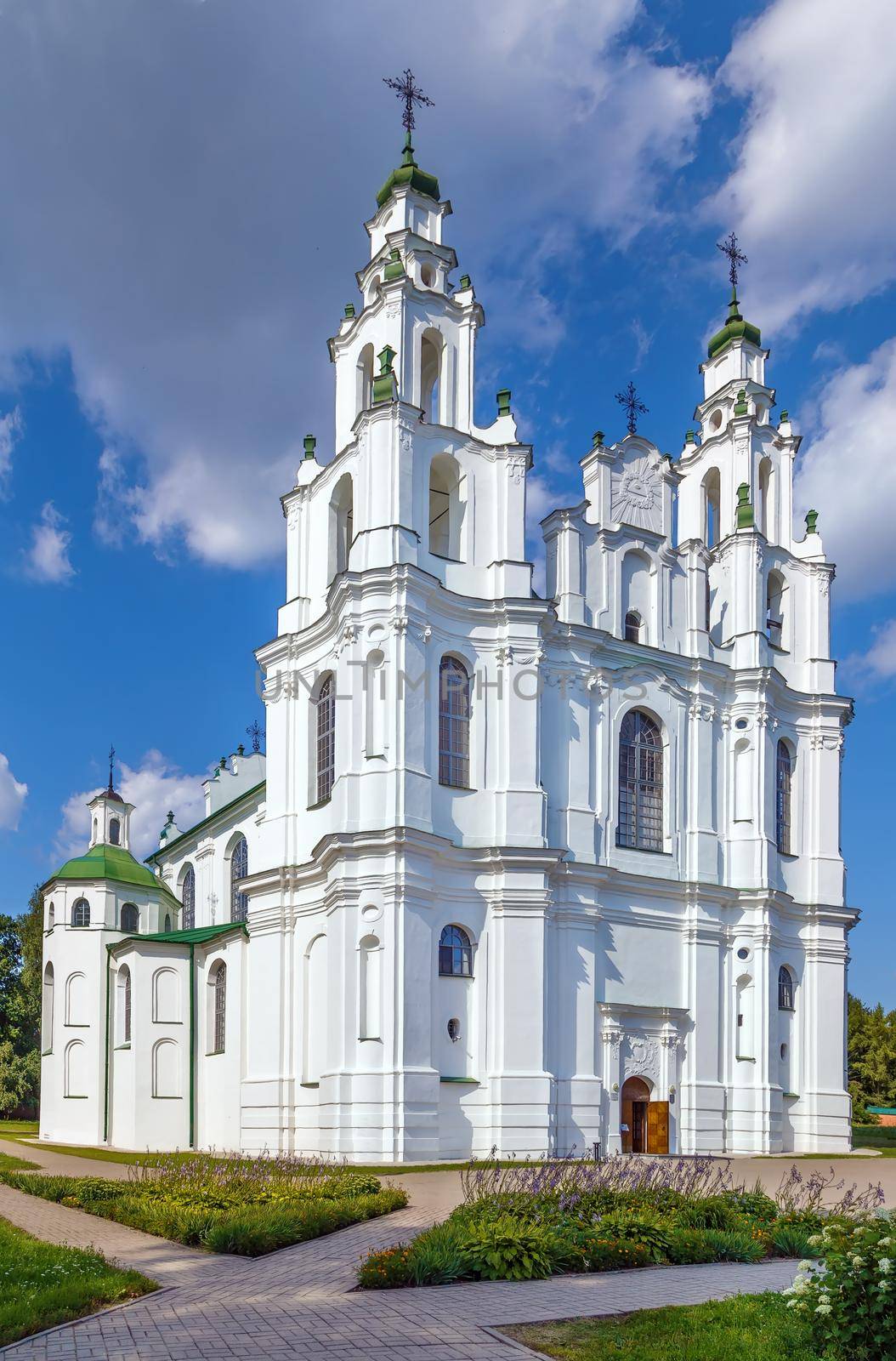 Cathedral of Holy Wisdom in Polotsk was built between 1044 and 1066, Belarus. In the 18th century was rebuilt in Vilnius baroque style. Facade