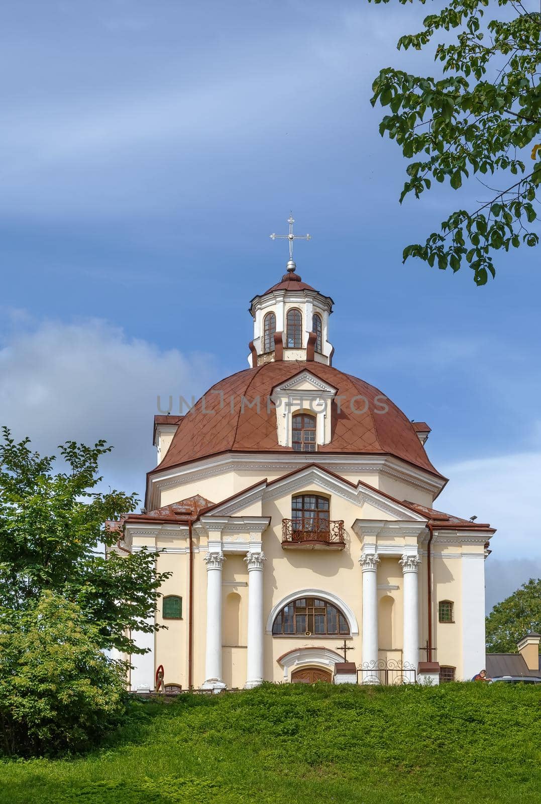 Church of Our Lady is catholic temple in Myadzyel town, Belarus