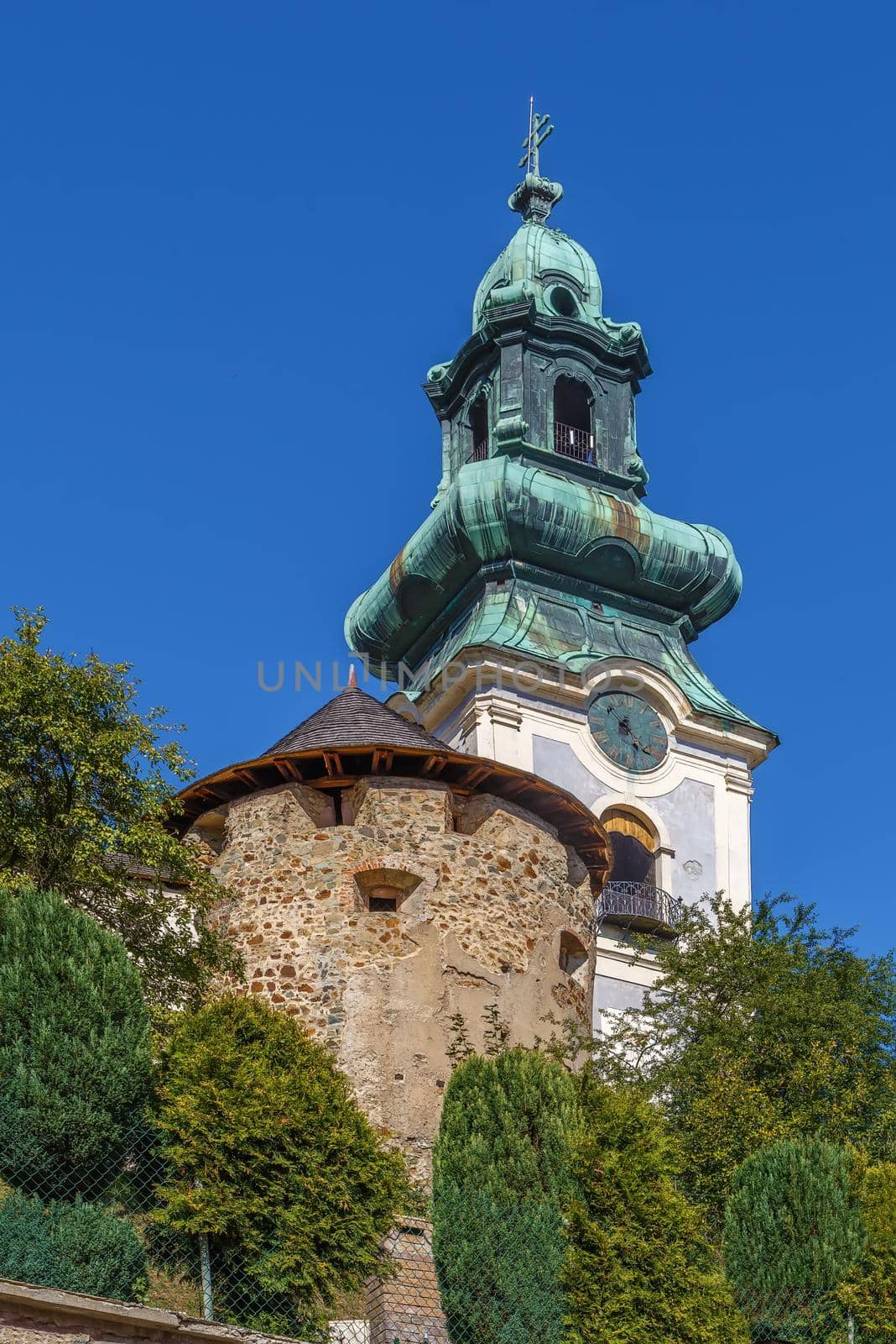 Church of the Old Castle in the historic town Banska Stiavnica, Slovakia