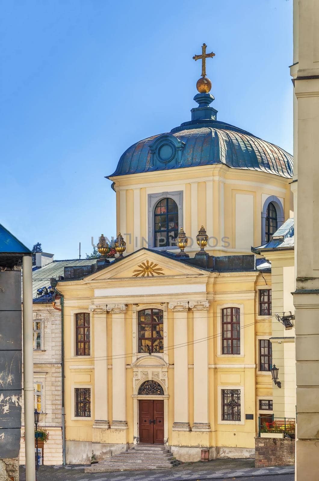 Evangelic church in Banska Stiavnica old town, Slovakia