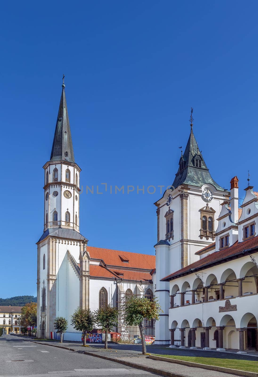 Old Town Hall and Basilica of St. James in Levoca, Slovakia