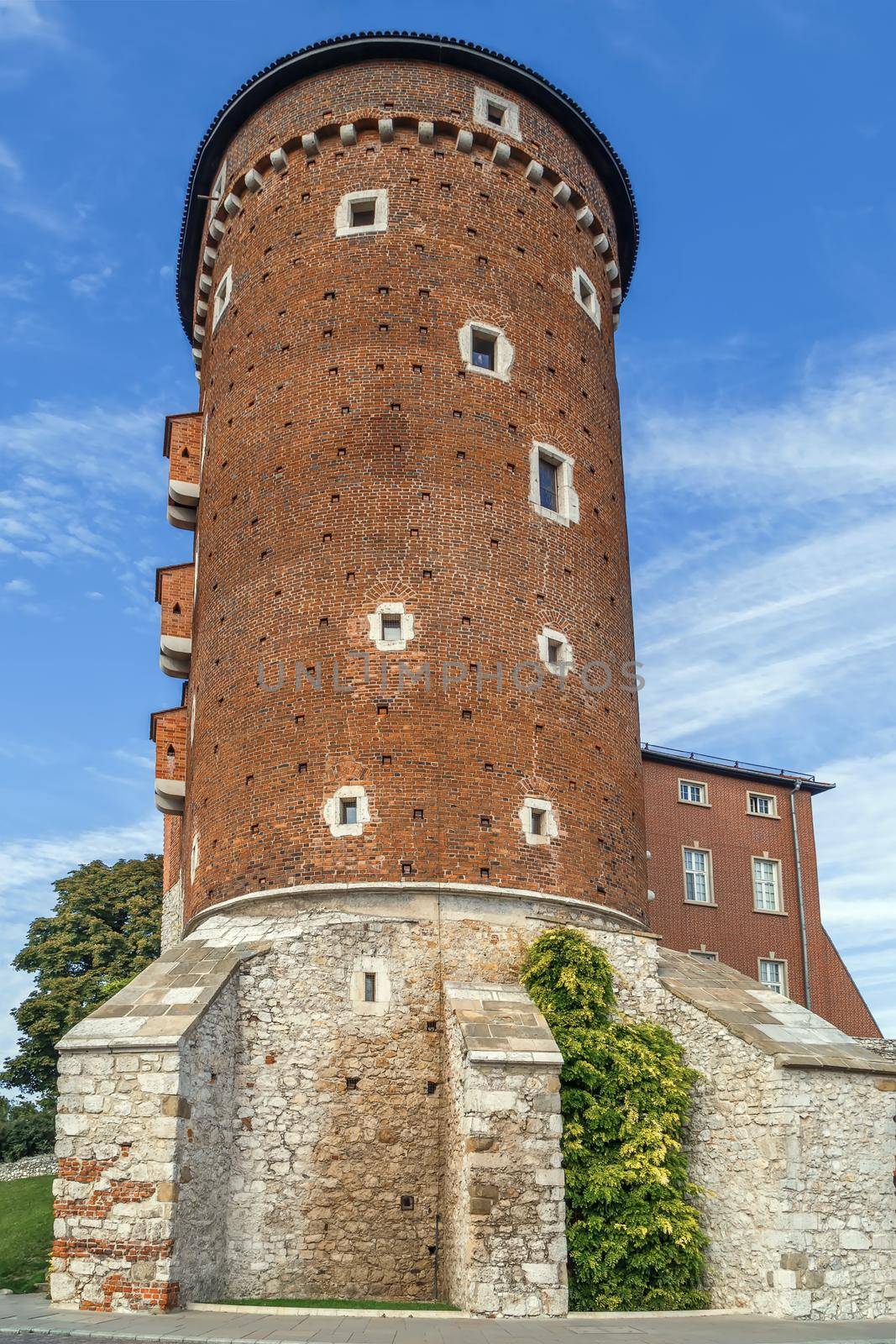 Sandomierz Tower is one of the three existing Wawel castle towers, Krakow, Poland