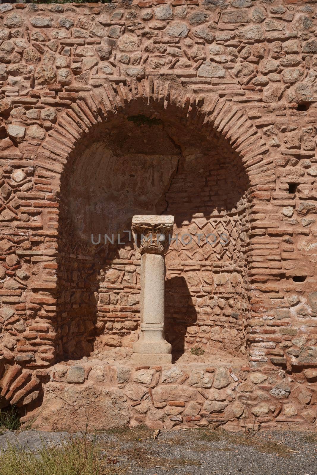 Detail of ruins in Delphi, Greece. Delphi is ancient sanctuary that grew rich as seat of oracle that was consulted on important decisions throughout ancient classical world. UNESCO World heritage by wondry