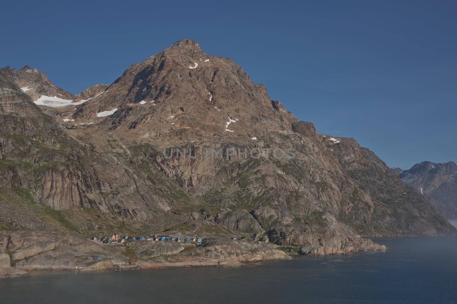 Aappilattoq village in the Prince-Christian-Sund Fjord in southern Greenland has population of 100 inhabitants.