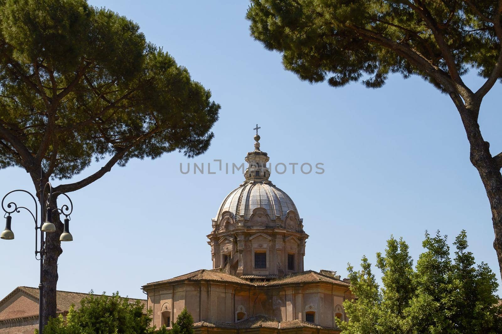 Archeological Site at Roman Forum in Rome Italy