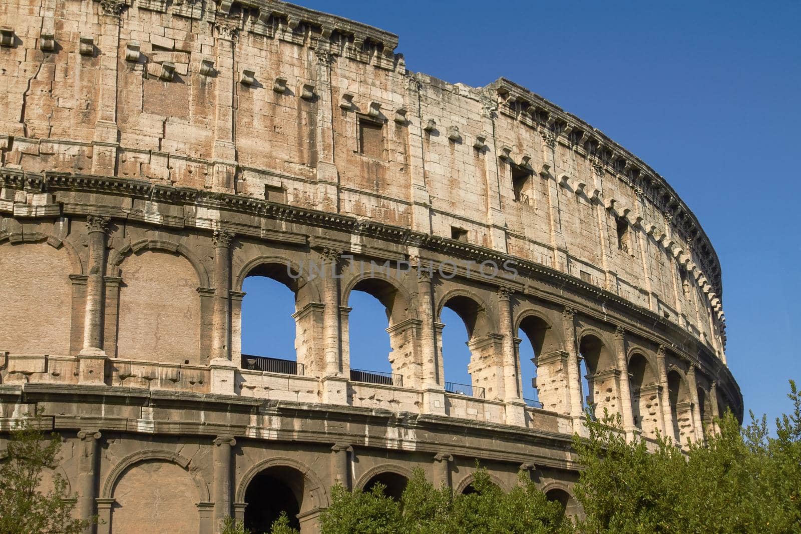 Outside View of Colosseum in Rome in Italy