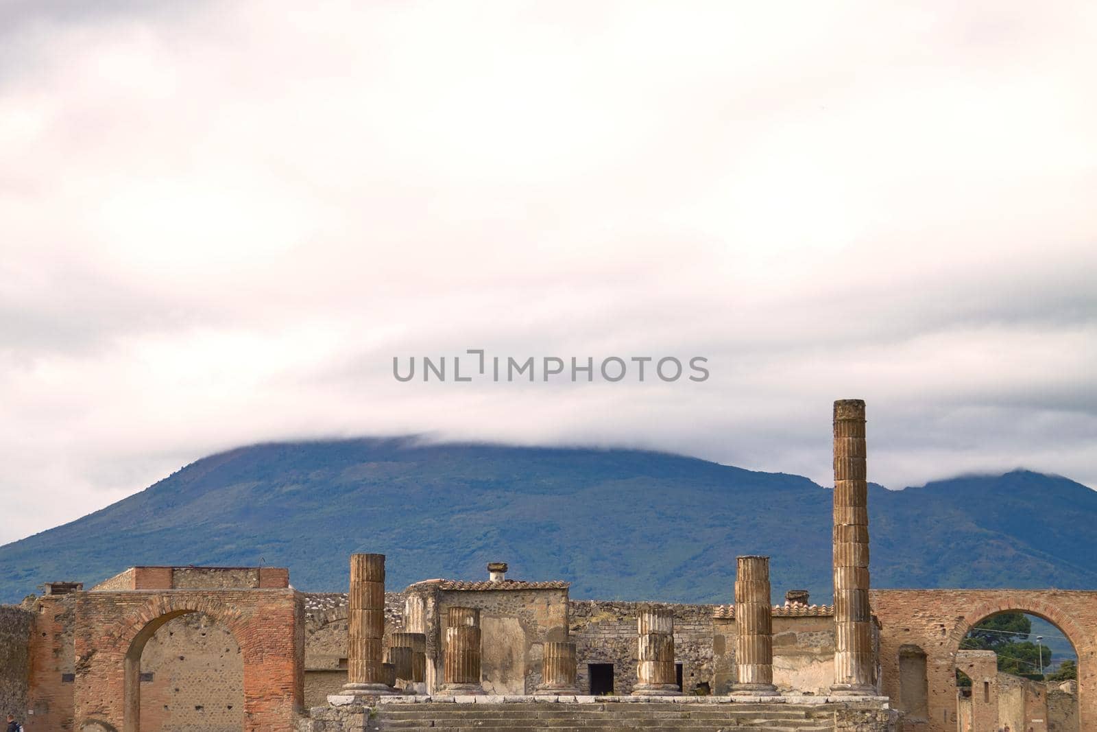 Ruins and Remains of the city of Pompeii Italy.