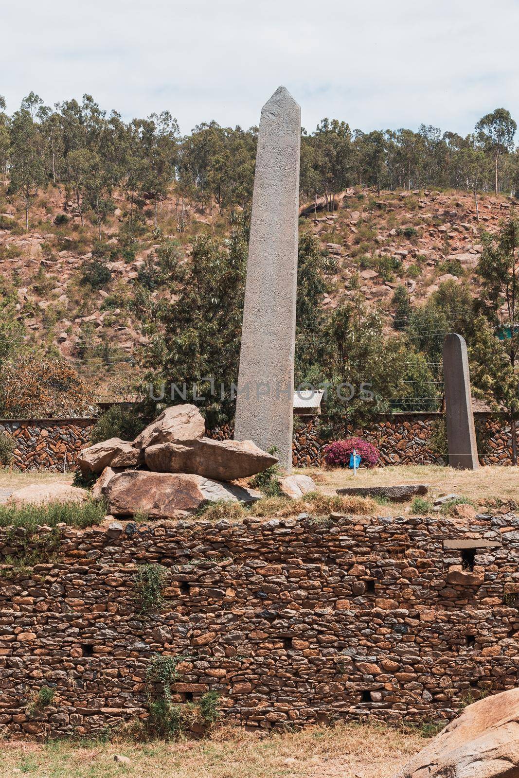 Famous ancient obelisks in city Aksum, Ethiopia by artush