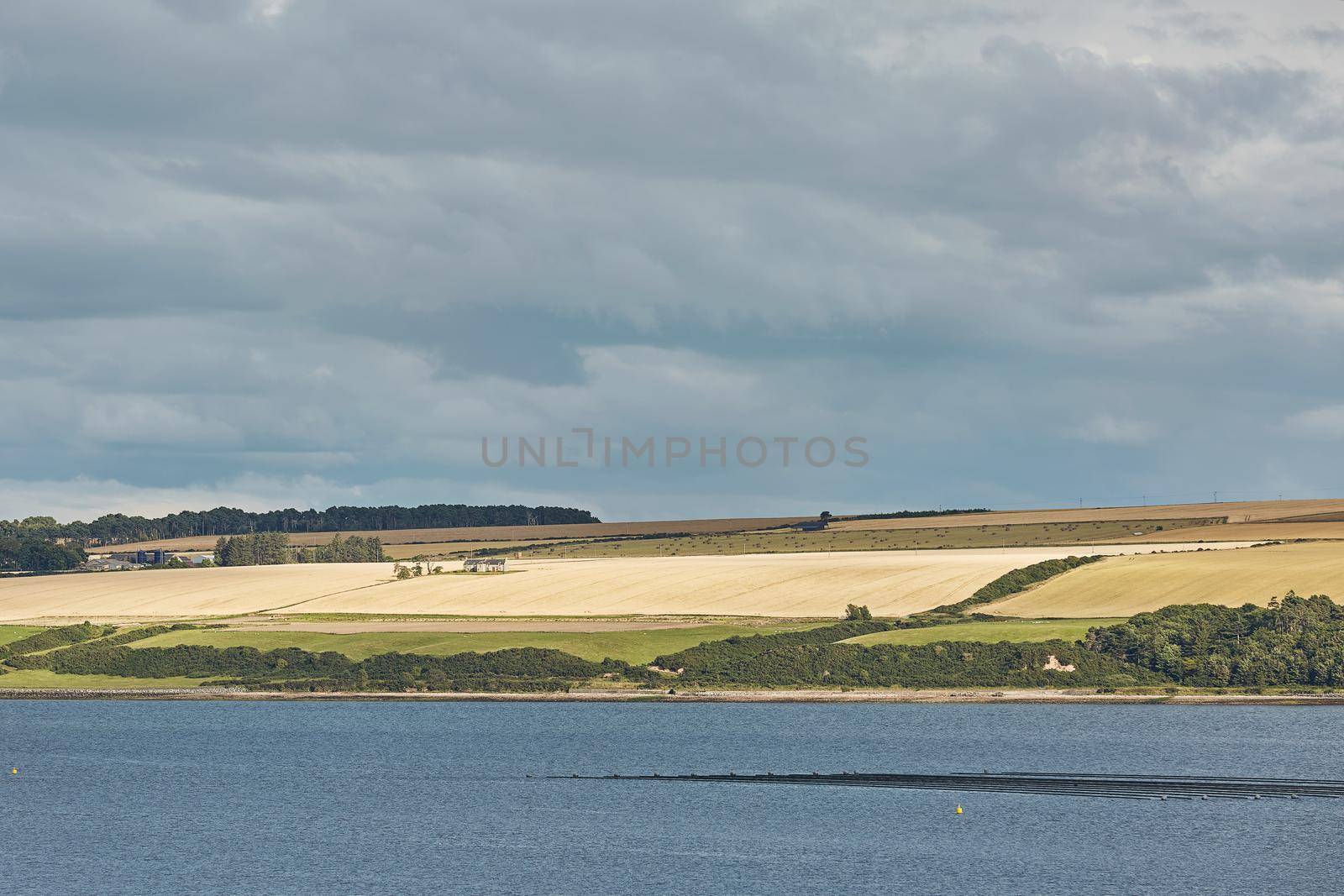 Seascape and landscape of Invergordon in Scotland, UK. by wondry