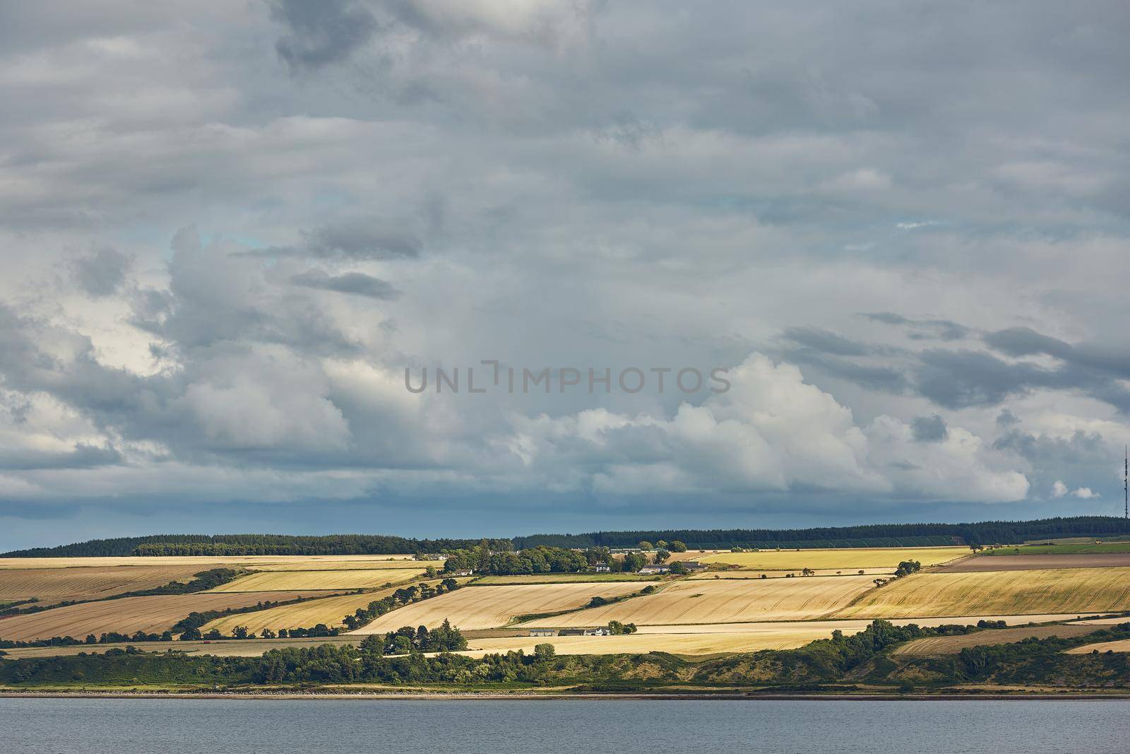 Seascape and landscape of Invergordon in Scotland, UK. by wondry