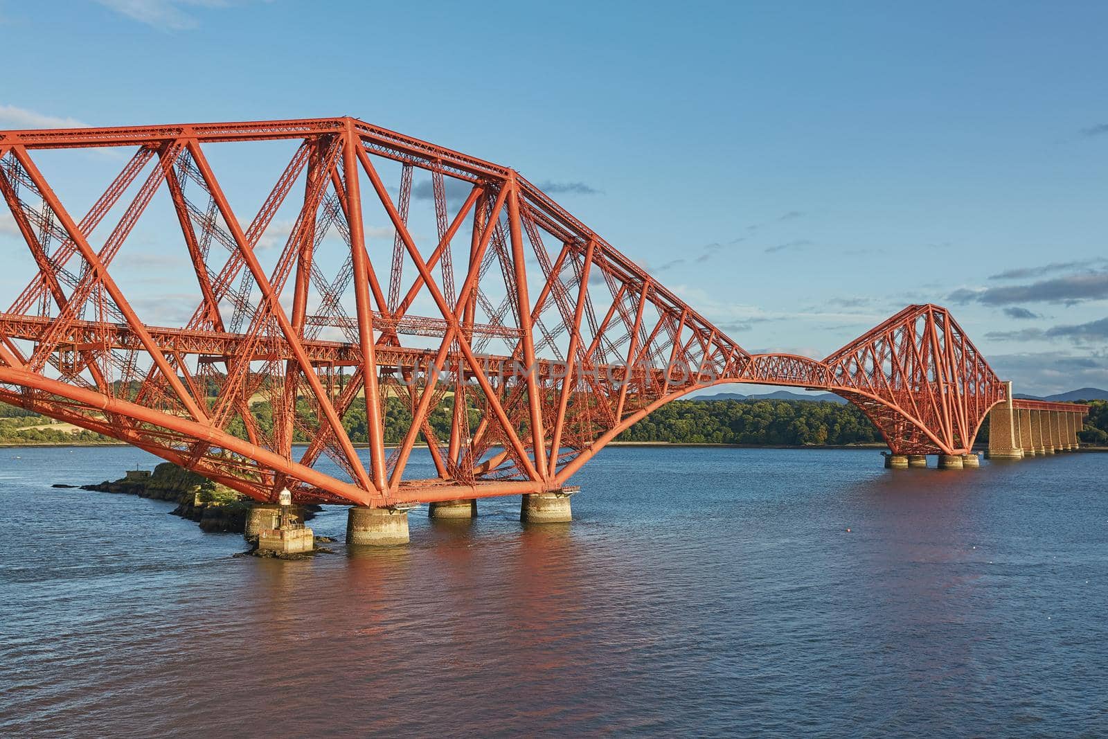 The Forth Rail Bridge, Scotland, connecting South Queensferry (Edinburgh) with North Queensferry (Fife)