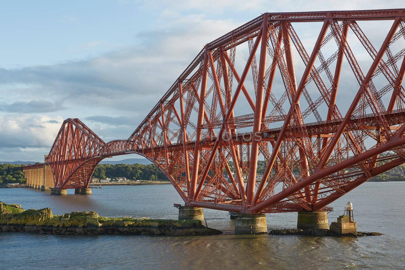 The Forth Rail Bridge, Scotland, connecting South Queensferry (Edinburgh) with North Queensferry (Fife)