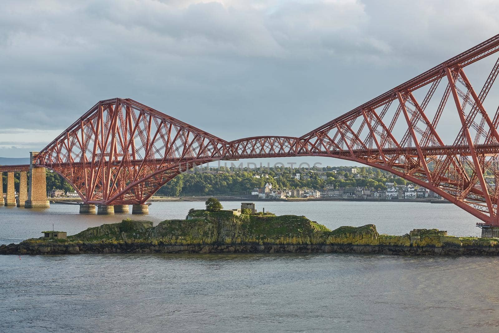 The Forth Rail Bridge, Scotland, connecting South Queensferry (Edinburgh) with North Queensferry (Fife)