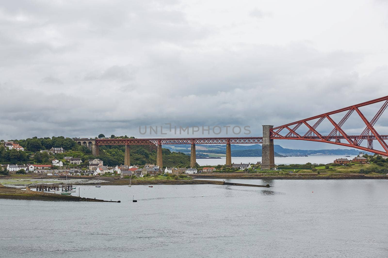 The Forth Rail Bridge, Scotland, connecting South Queensferry (Edinburgh) with North Queensferry (Fife)