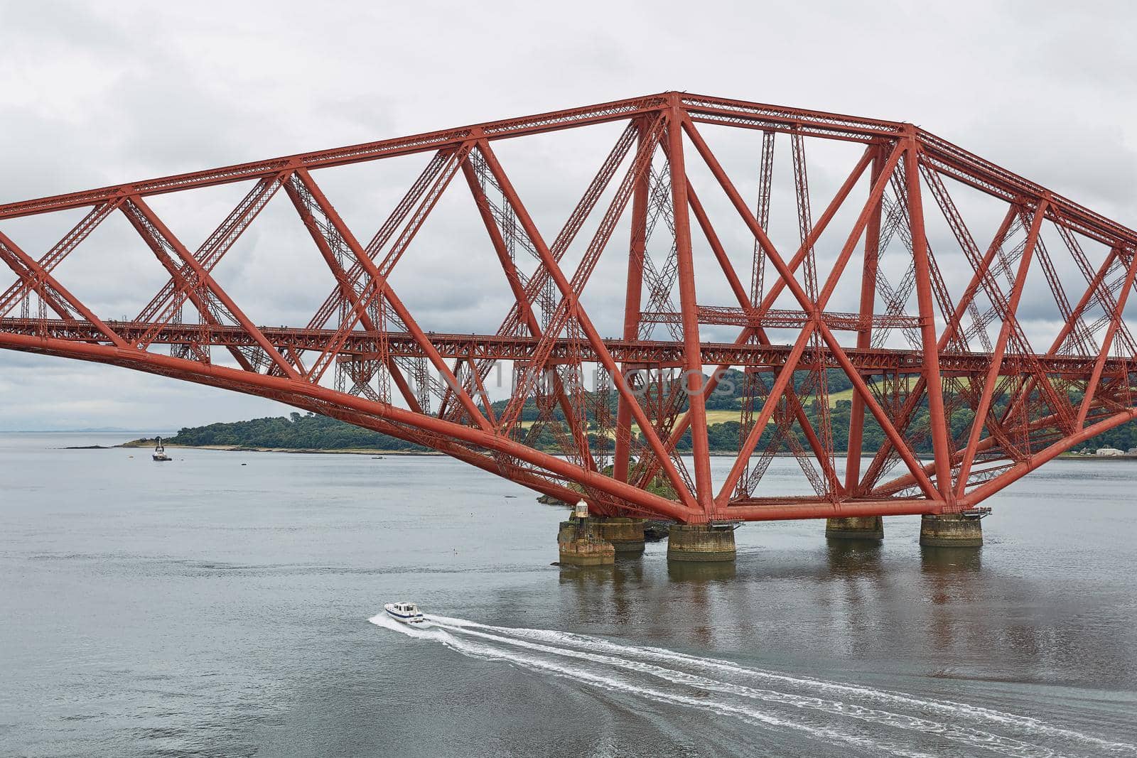 The Forth Rail Bridge, Scotland, connecting South Queensferry (Edinburgh) with North Queensferry (Fife)