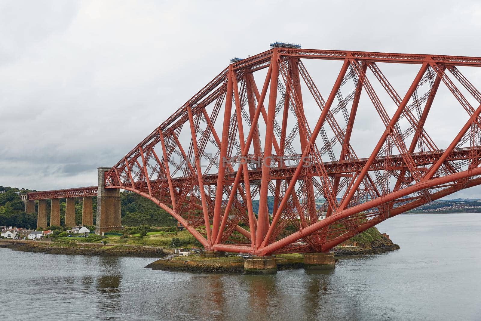 The Forth Rail Bridge, Scotland, connecting South Queensferry (Edinburgh) with North Queensferry (Fife)