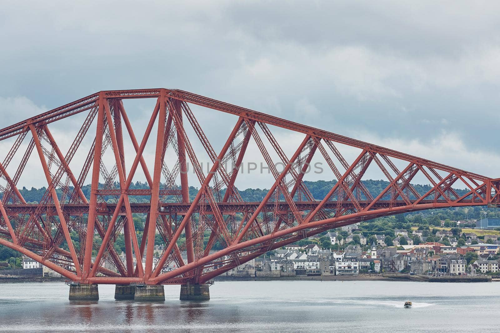 The Forth Rail Bridge, Scotland, connecting South Queensferry (Edinburgh) with North Queensferry (Fife)