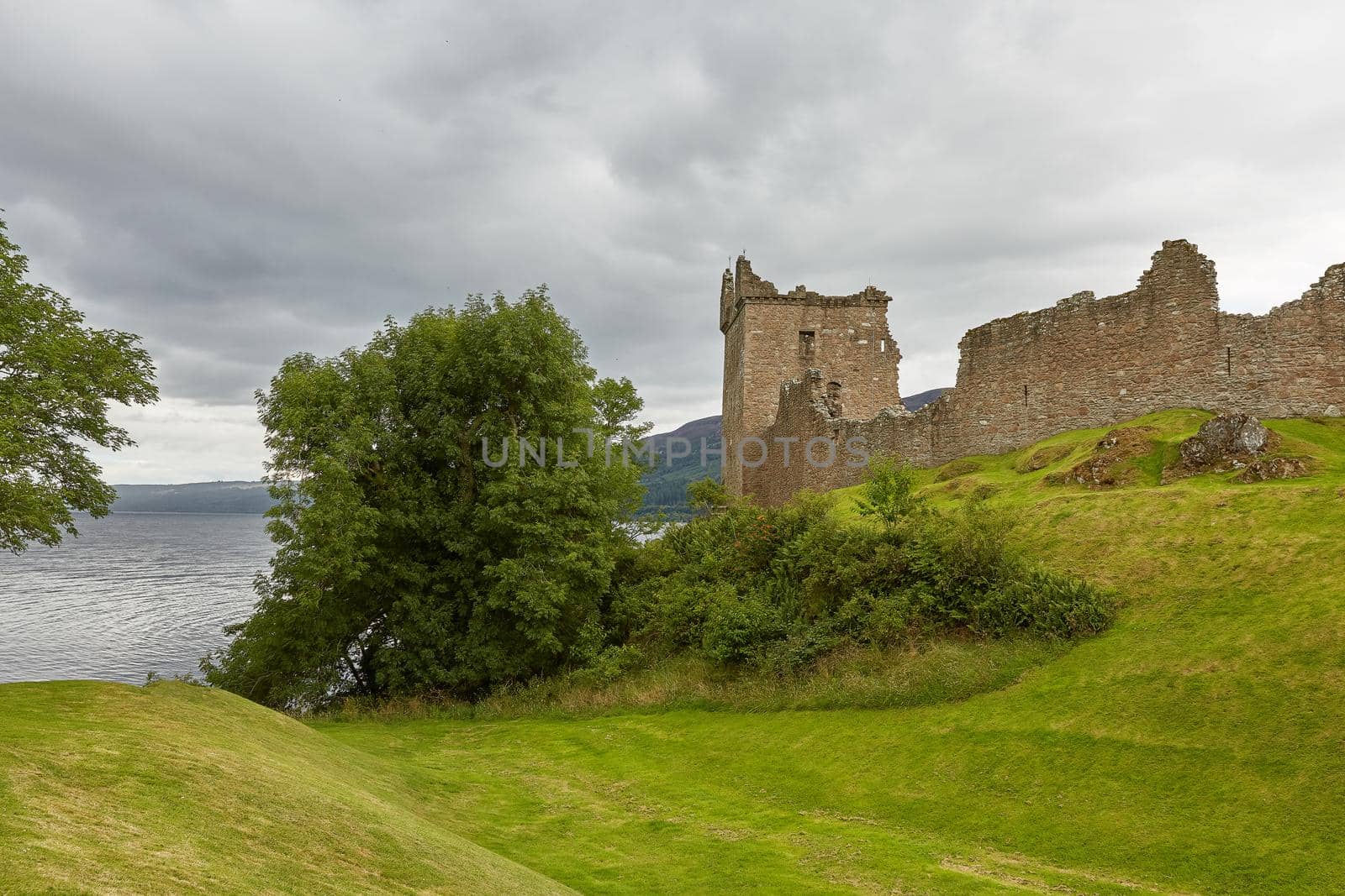 Urquhart Castle on the Shore of Loch Ness, Scotland