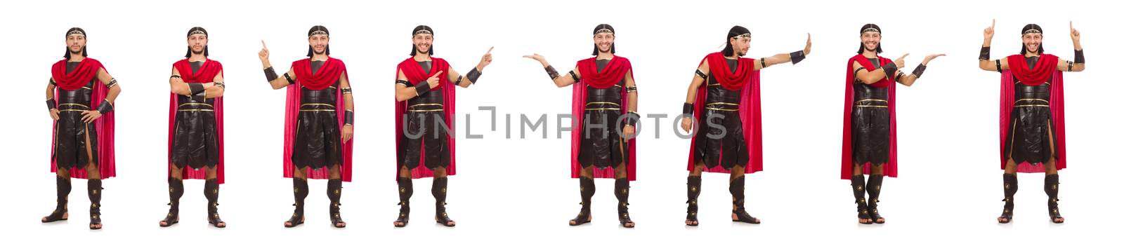 Gladiator isolated on white