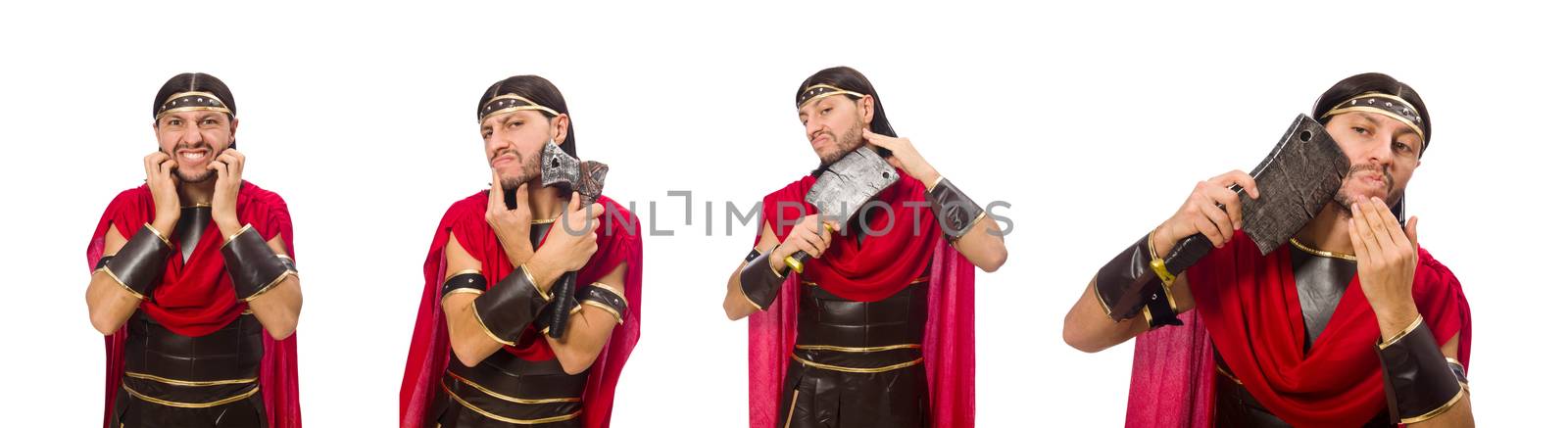 Gladiator isolated on white