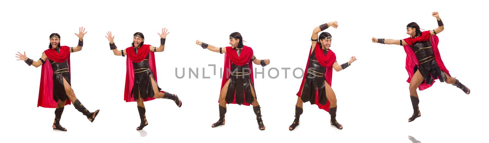 Gladiator isolated on white