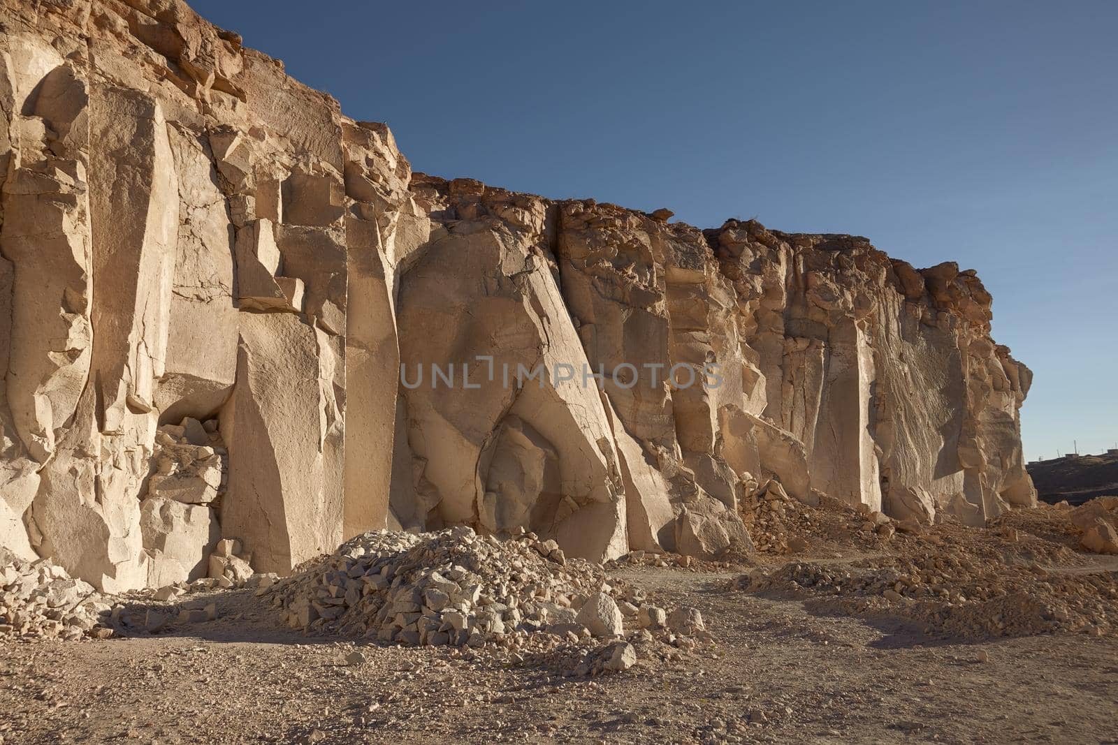 The famous sillar stone quarry, Peru. A light coloured volcanic rock used in many famous colonial buildings in Arequipa, leading to the name The White City.