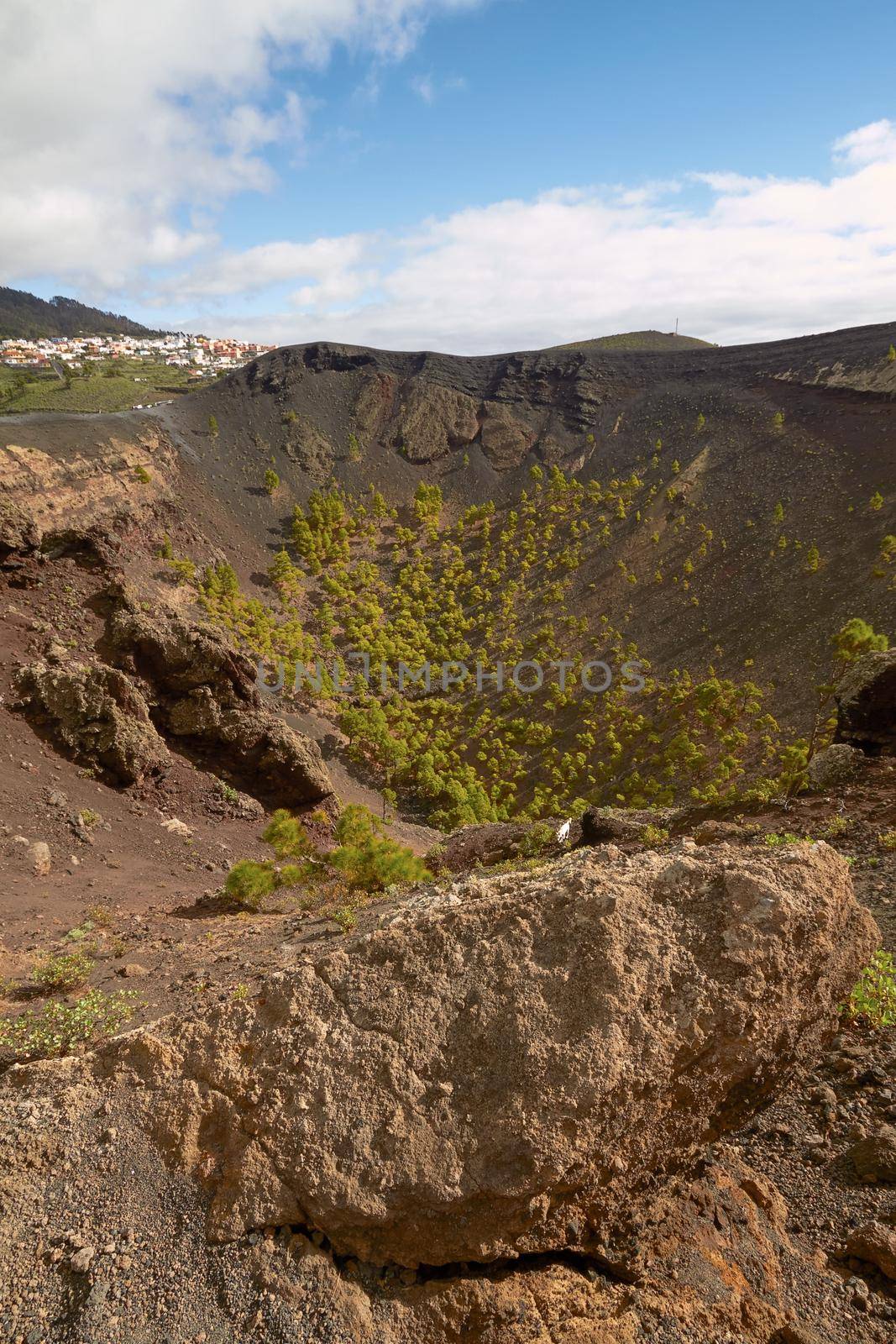 Crater of Volcano San Antonio in Las Palmas at Canary Islands by wondry