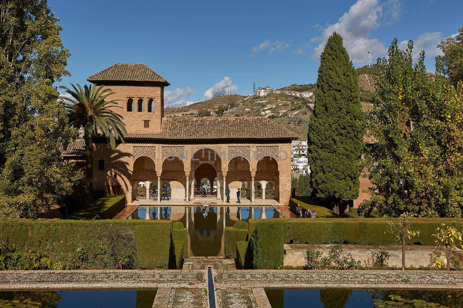 Partal Palace in La Alhambra in Granada, Spain.