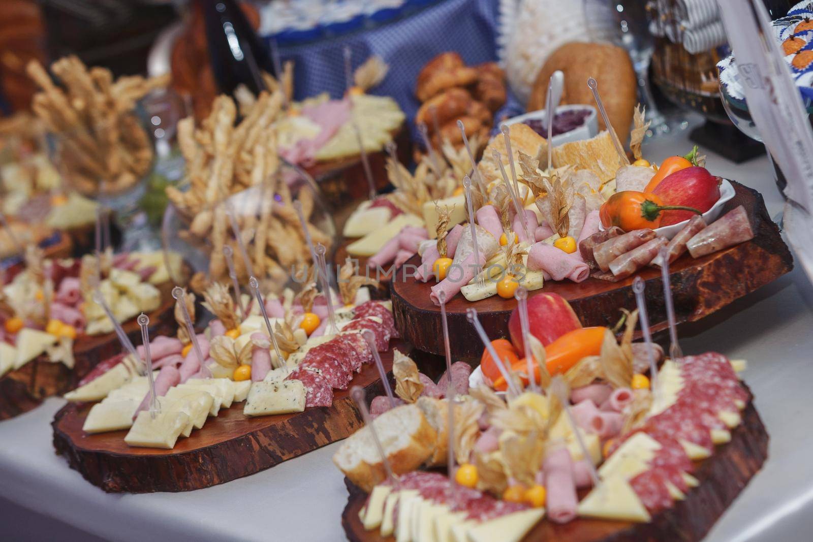 Catering food with decoration during celebration and reception by wondry