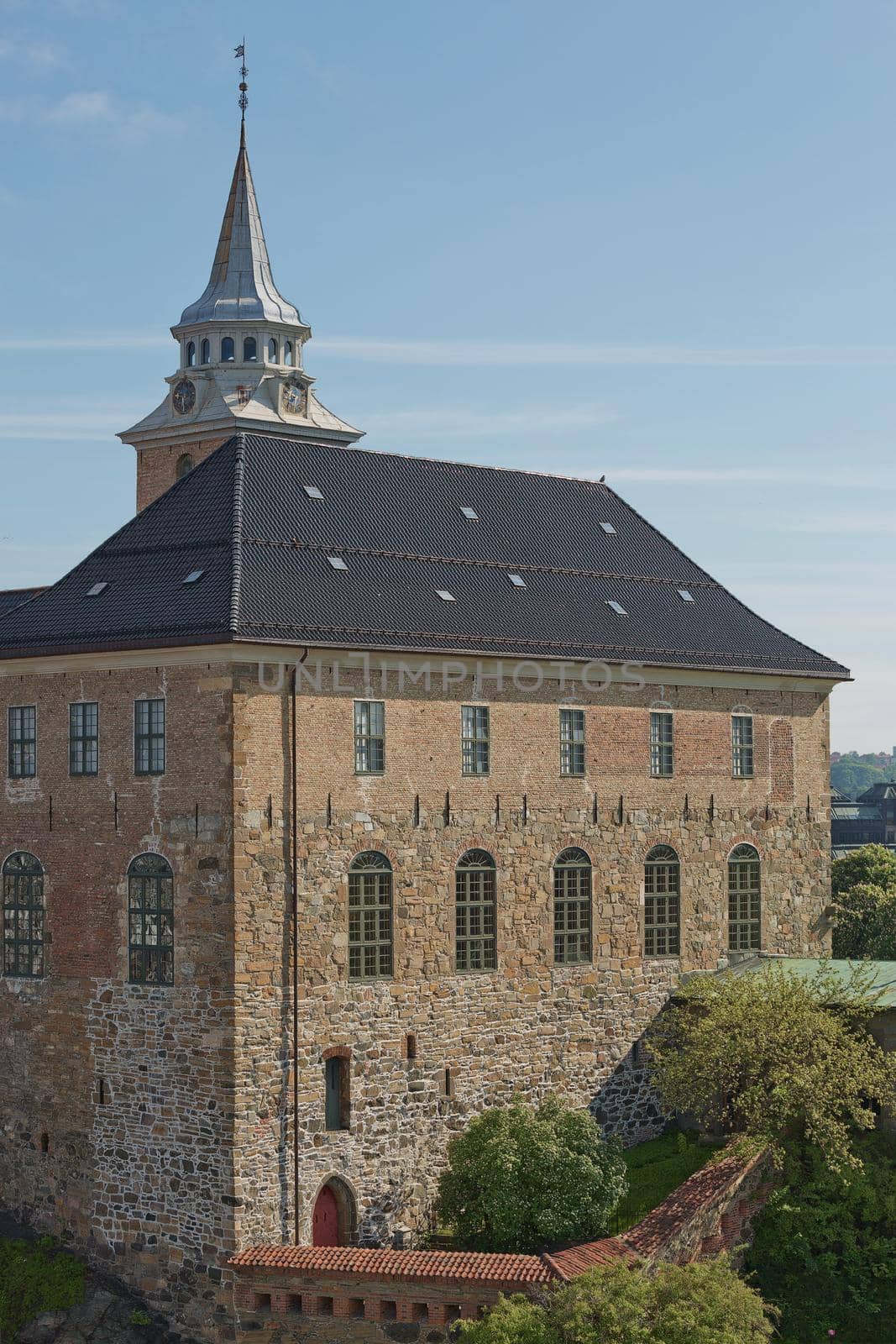 Akershus Fortress or Akershus Castle of Oslo in Norway is a medieval castle that was built to protect and provide a royal residence by wondry