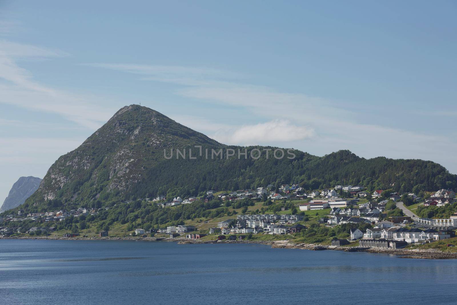 Beautiful view of Alesund, port town on the west coast of Norway, at the entrance to the Geirangerfjord.