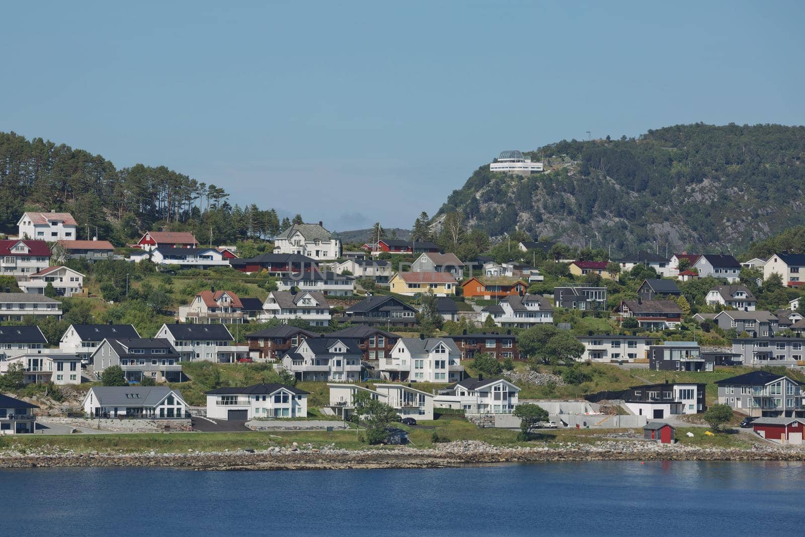 Beautiful view of Alesund, port town on the west coast of Norway, at the entrance to the Geirangerfjord by wondry