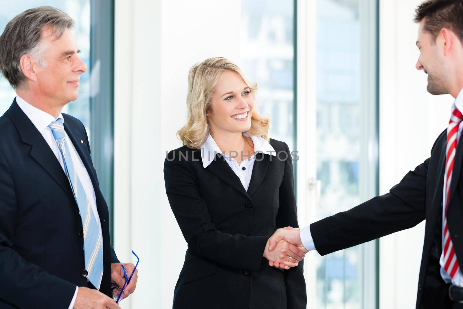 Business - Two businesspeople shaking hands