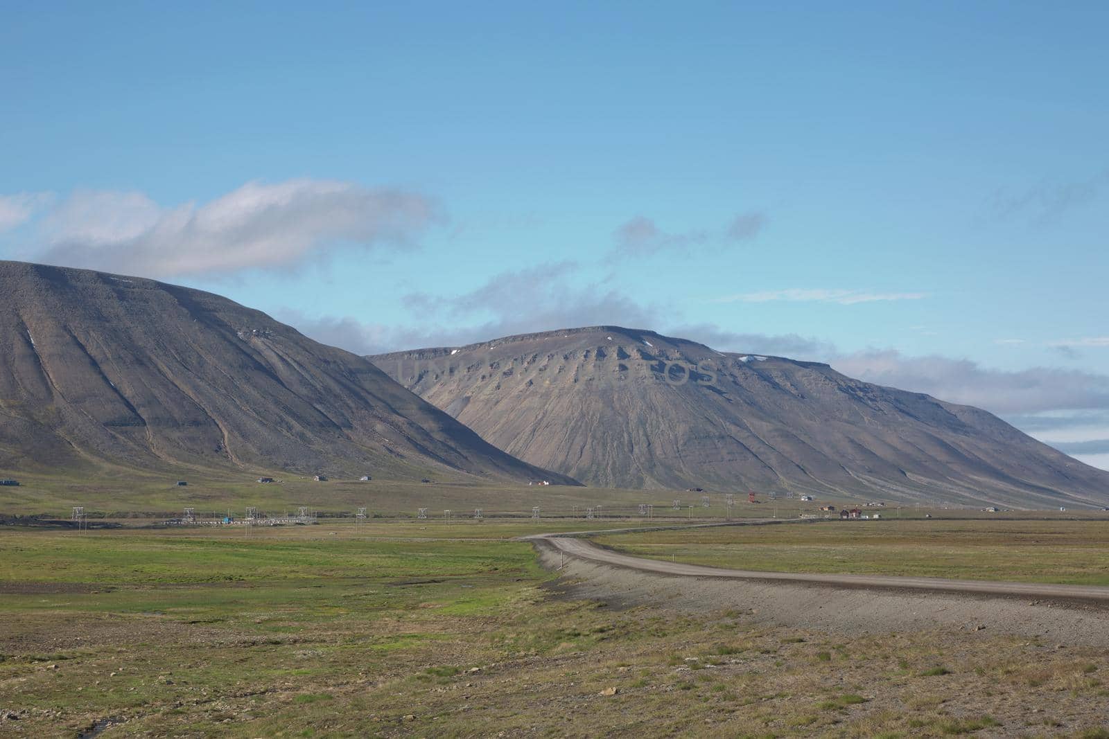 Beautiful nature and landscape near Longyearbyen, Spitsbergen  in Norway.