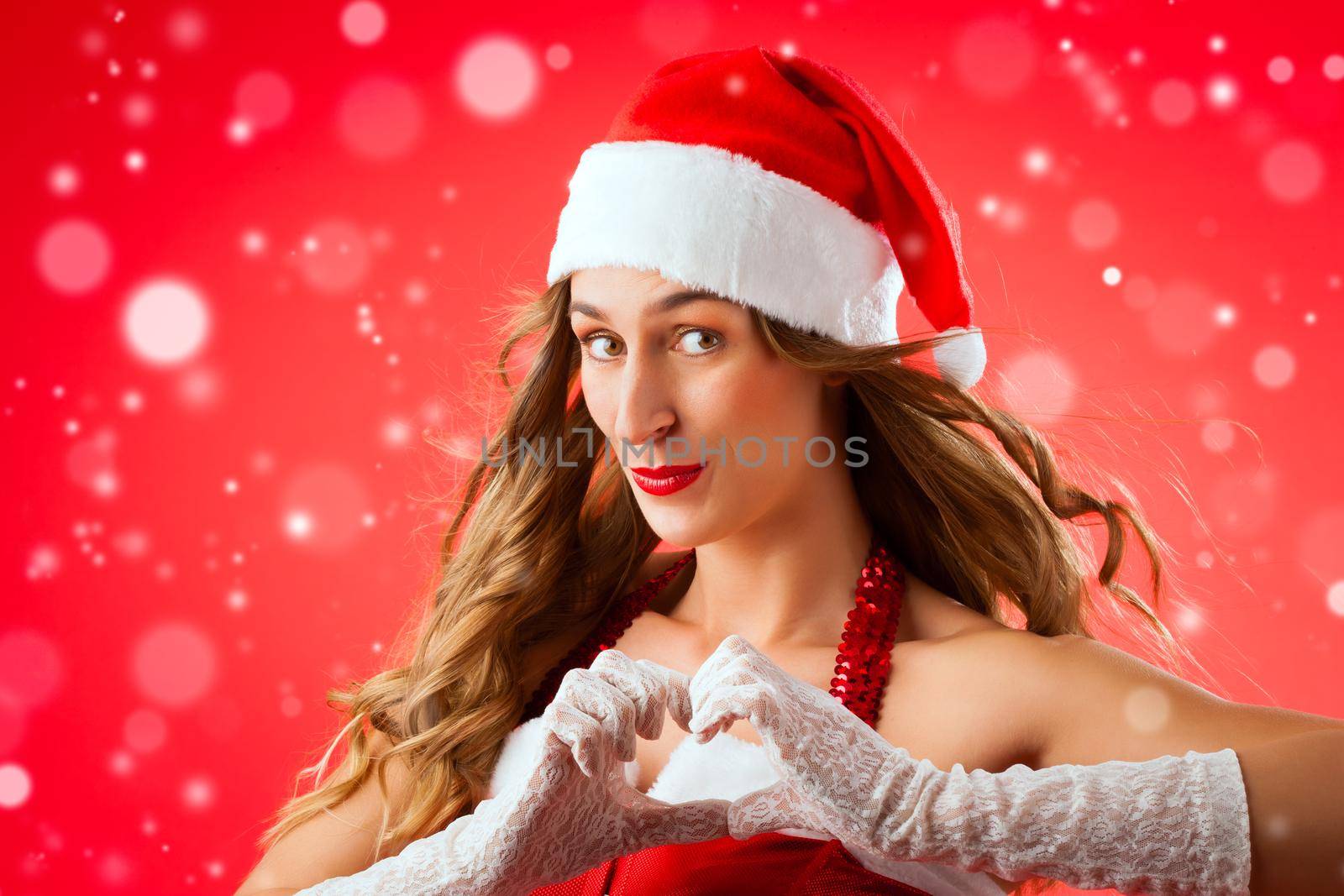 Santa Claus woman being seductive by Kzenon