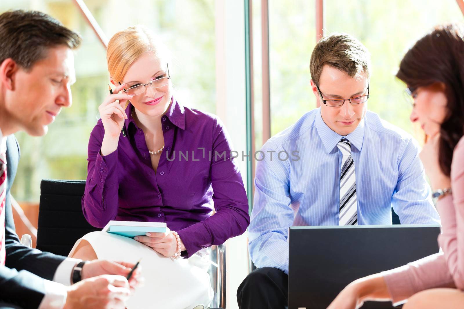 Business people having meeting or workshop in office