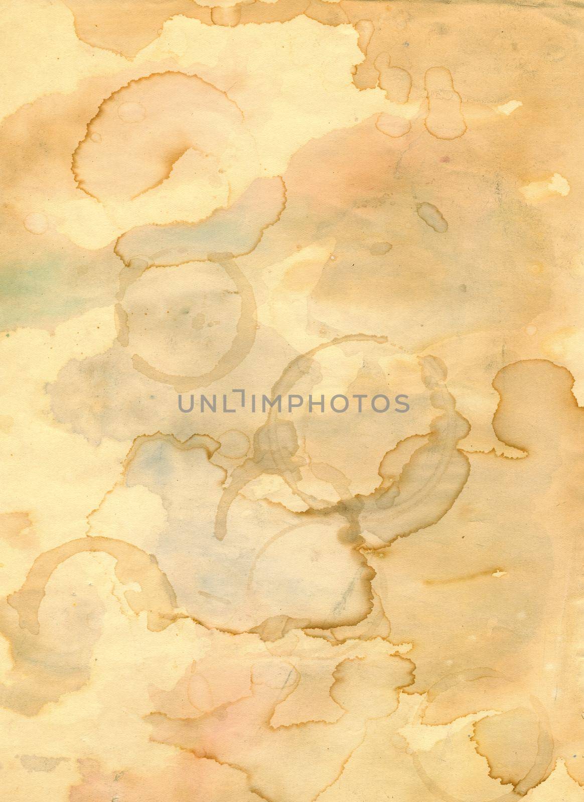 Stains on paper from coffee mugs - dirty paper texture